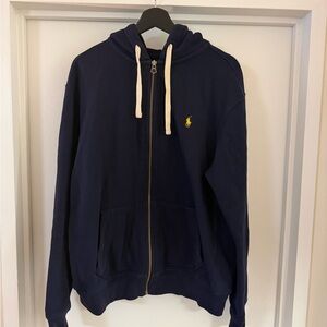 Men’s Blue Polo Ralph Lauren Full Zip Hoodie XL